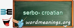 WordMeaning blackboard for serbo-croatian